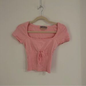 Urban Outfitters Pink Short Sleeve Sweater Top Size Small